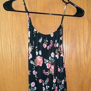Floral Black Camisole Top